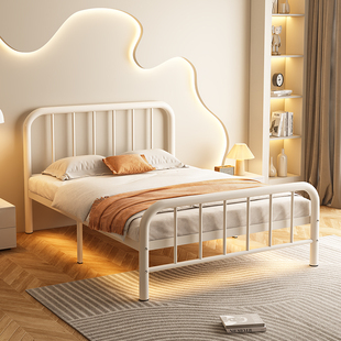 铁艺床双人床1.5米铁架床单人床1.2米欧式铁床出租房单床简约现代