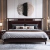 新中式实木床主卧室现代简约双人床轻奢中国风高箱储物婚床