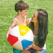 INTEX充气沙滩球儿童水球游泳池漂浮玩具大球宝宝小孩水上大排球