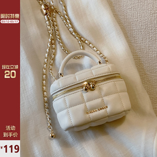 cierrakorey白金香风盒子包包，女2024质感链条单肩斜挎小包