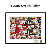 Death NYC授权哆啦A梦 限量亲签潮流版画 保真装饰画