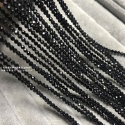 黑尖晶石diy水晶饰品尖晶石刻面散珠半成品串手链多圈配件材料