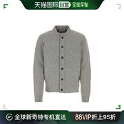 香港直邮潮奢palmangels男士cardiganÂ灰色，羊毛混纺针织衫