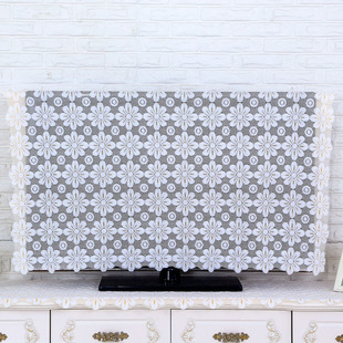 蕾丝电视盖布壁挂式液晶电视防尘布布艺(布布艺)桌布，冰箱罩32寸52寸55寸75