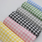 绿色黄色蓝色粉色大格子布料纯棉，斜纹床单床品桌布手工面料