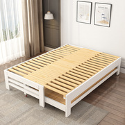 OQ5M现代全实木伸缩床抽拉床拼接拖床小户型多功能储物收纳可家具