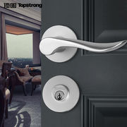 顶固门锁室内卧室铝合金锁具实木门锁家用通用型静音分体门把手
