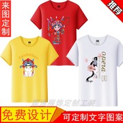 京剧脸谱短袖T恤戏曲面谱演出亲子演出服装练功服团体印字LOGO定