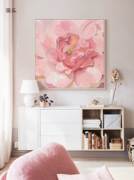 粉色玫瑰现代抽象装饰画北欧客厅，沙发背景墙壁画玄关主卧床头挂画