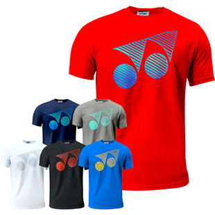 YONEX尤尼克斯网球羽毛球服男速干透气圆领T恤短袖比赛服