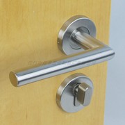 304不锈钢门拉手欧式卧室门锁，执手静音锁体铜锁芯双开对开门锁