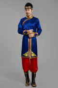 蒙古服装男蒙族舞蹈演出服现代成人筷子舞藏族草原舞少数民族服装