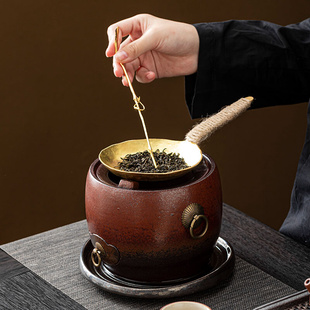 日式烤茶炉围炉焙茶器茶叶提香炉，蜡烛加热烘茶醒茶恒温茶炉煮茶器