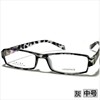 超轻TR90全框近视眼镜框架中年男女士中号款小长方片豹纹：121-2