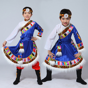 儿童藏族表演服男童舞蹈演出服饰少数民族西藏演出服装