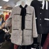 羽绒连衣裙女冬季法式高级感小香风排扣设计感假两件羽绒中长外套