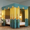 双人床遮挡帘家用床帘公主风双层蚊帐，遮光挡隐私，床幔一体式防尘挡
