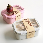 韩式饭盒分隔可微波加热食品级便当盒学生上班族密封带饭餐盒套装
