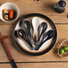 日式小汤勺和风餐具小汤复古勺子，长柄调羹饭勺陶瓷大勺家用汤