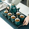 北欧泡茶具杯子套装茶杯家用轻奢水杯茶壶花陶瓷水具杯具客厅