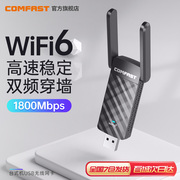 comfastcf-952axwifi6无线网卡台式机wifi接收器，千兆5g双频1800m家用台式电脑外置usb3.0电竞无线网卡