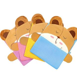 双漫宝宝熊婴儿枕头套宝宝枕套儿童卡通棉枕套供换洗幼儿可爱枕套
