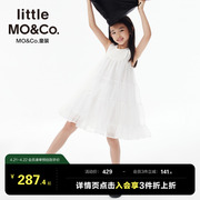 little moco童装夏装女童无袖背心网纱蓬蓬连衣裙儿童裙子公主裙