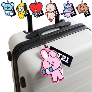 韩国潮牌monopoly创意，可爱行李牌旅行箱吊牌信息，名片牌包装饰挂件