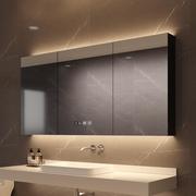 卫生间镜子镜柜收纳一体柜浴室，挂墙式单独智能镜柜浴室柜带置物架
