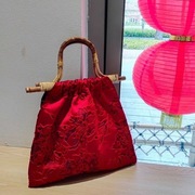 复古新中式红色新娘竹节，包装红包结婚专用手提收礼金，彩礼婚礼喜包