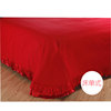 床上用品婚庆四件套大红色多件套贡缎提花绣花蕾丝六件套被套韩式