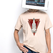 CCCP航天飞机火箭短袖T恤男科技纯棉青少年前苏联理工打底衫纯棉