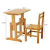 儿童学习桌椅子可升降楠竹桌椅可调节实木学生写字书桌可折