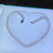 10-11mm大点位素链天然淡水无核珍珠项链圆珠母亲节礼物礼盒