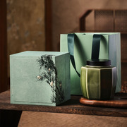 高档陶瓷密封罐茶叶包装空，礼盒岩茶大红袍红茶银针绿茶120g空茶盒