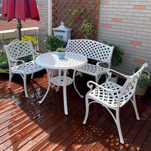 西窗 户外桌椅套件 铸铝阳台桌椅休闲家具组合别墅庭院桌椅