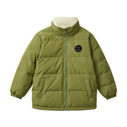 斯凯奇儿童羽绒服男童秋冬季正反两面穿短款保暖外套L421B084