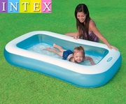 INTEX豪华婴儿充气水池幼儿浴盆海洋球池游泳池钓鱼池充气底