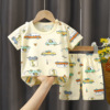 儿童夏季套装纯棉宝宝，短袖t恤薄款夏装，0-1-3-5岁男孩女童婴儿衣服