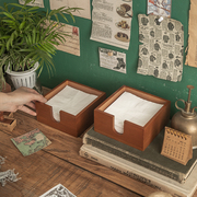 复古纸巾盒zakka桌面，创意厨房客厅茶几，家用餐巾纸收纳盒抽纸盒