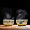手绘陶瓷功夫茶杯主人，个人品茗单杯小杯子景德镇青花瓷，永利汇茶具