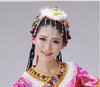 藏族舞蹈演出服装头饰少数民族，头饰女藏服头饰古装小辫子
