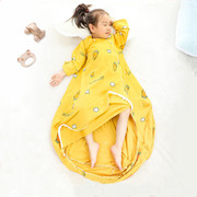 婴儿水滴式睡袋衣宝宝，纯棉春秋夏天四季通用薄款儿童防踢被子神器