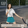 Gap女装夏季美式复古LOGO高腰法式圈织软卫裤590990休闲短裤