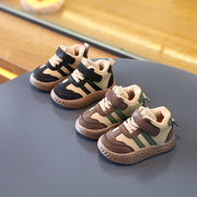 男宝宝雪地靴冬季学步鞋加绒12岁女婴幼儿，棉鞋6个月加厚