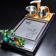 茶盘实木家用带电磁炉烧水壶，一体全自动功夫茶具，套装茶台茶海托盘