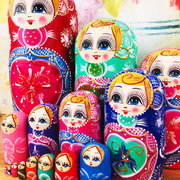 俄罗斯特色15层套娃定制刻字中国风创意礼物木质家居摆件