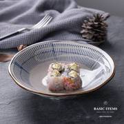 日式创意8英寸陶瓷浅碗汤面，碗汤碗家用餐具，饭碗水果碗菜碗沙拉碗