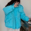 糖果色连帽羽绒服女2023冬季韩版时尚减龄白鸭绒(白鸭绒)宽松厚外套