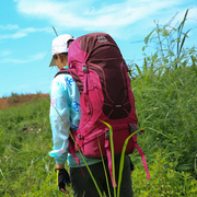 50L登山包双肩户外背包透气悬浮背负防泼水材质配雨罩